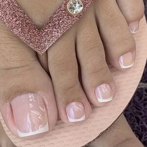 24 Pieces Fake Toe Press On Nails